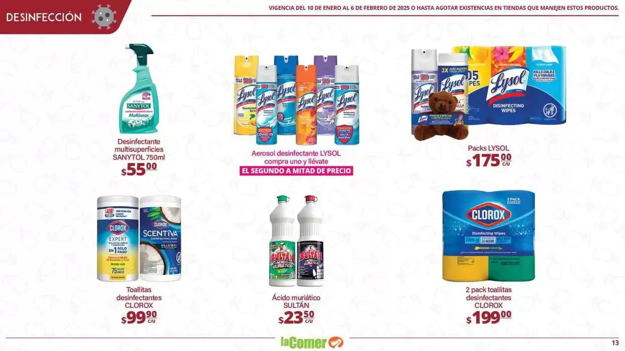 Catálogo de LIMPIA , Desinfecta, organiza, AHORRA 10 de enero al 6 de febrero 2025 - Pagina 13