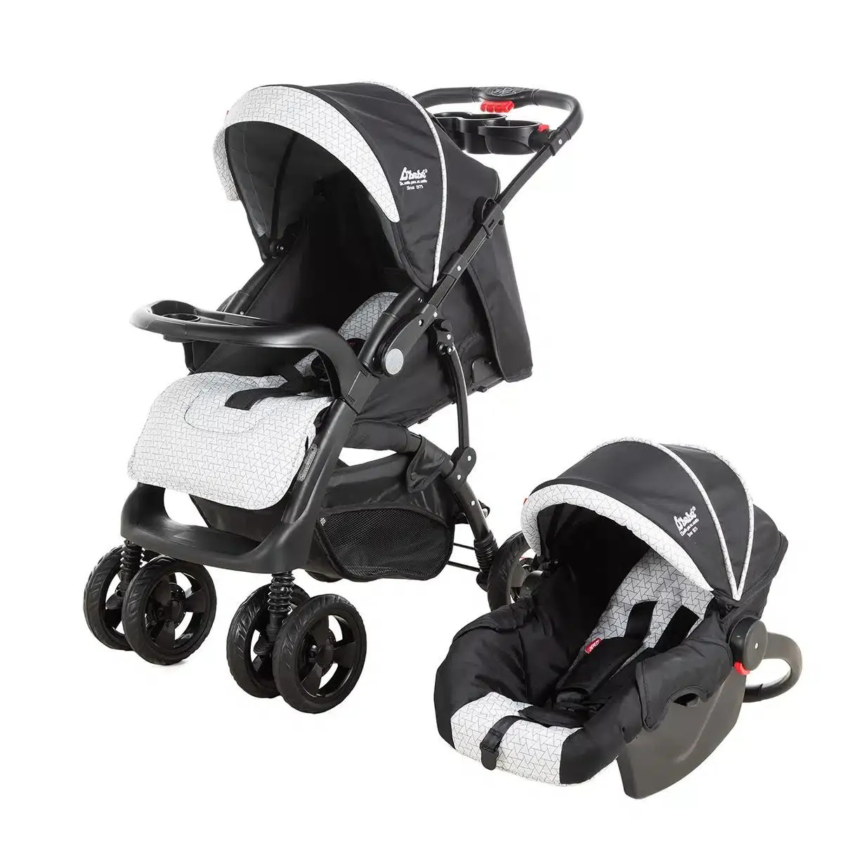 Carriola D´bebé reversible multi-funcional Travel System Aventura Elite negra