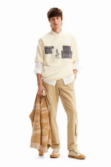 Camiseta patch bordados