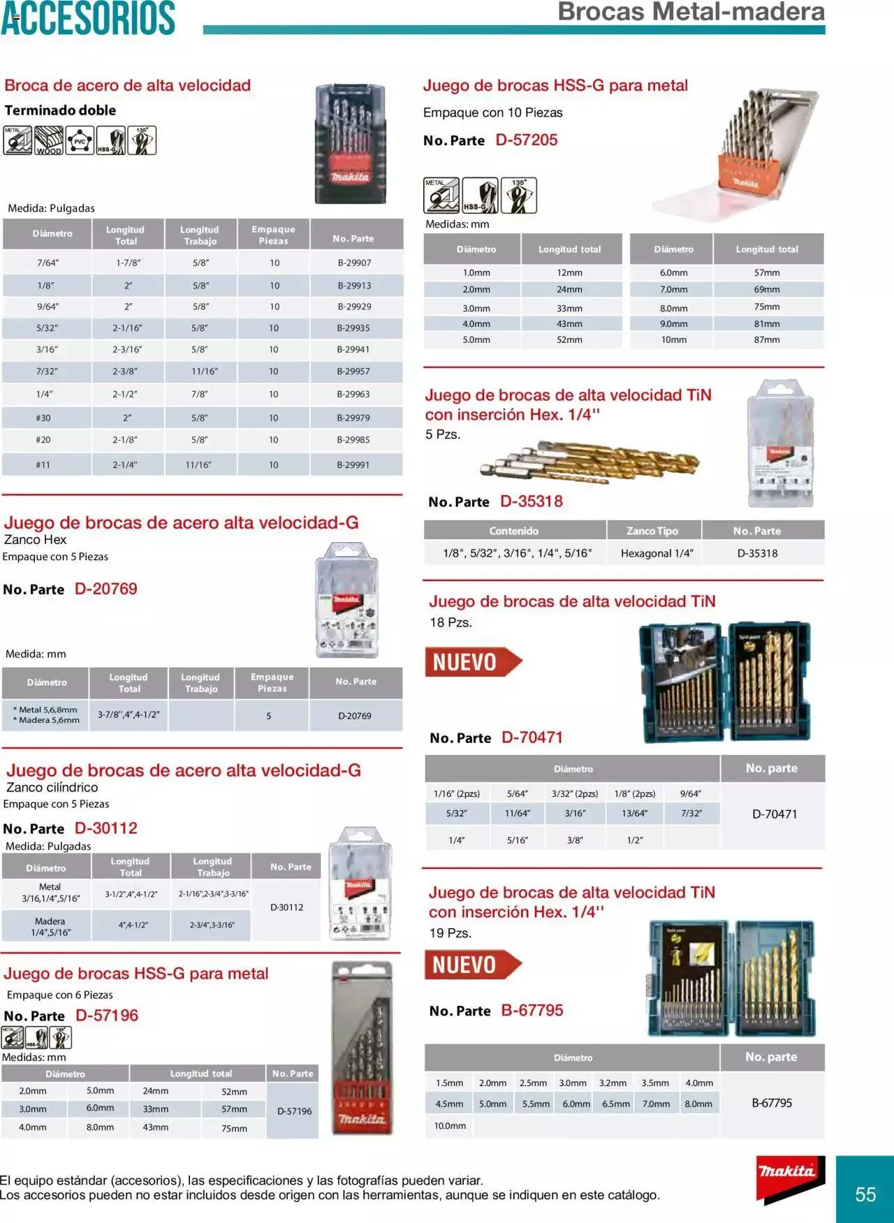 Catálogo de Makita Ofertas Accesorios 5 de septiembre al 31 de diciembre 2023 - Pagina 55