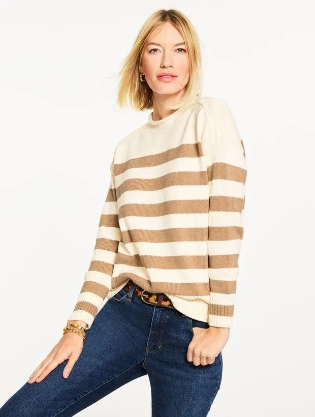 The Classic Roll Neck Sweater - Striped