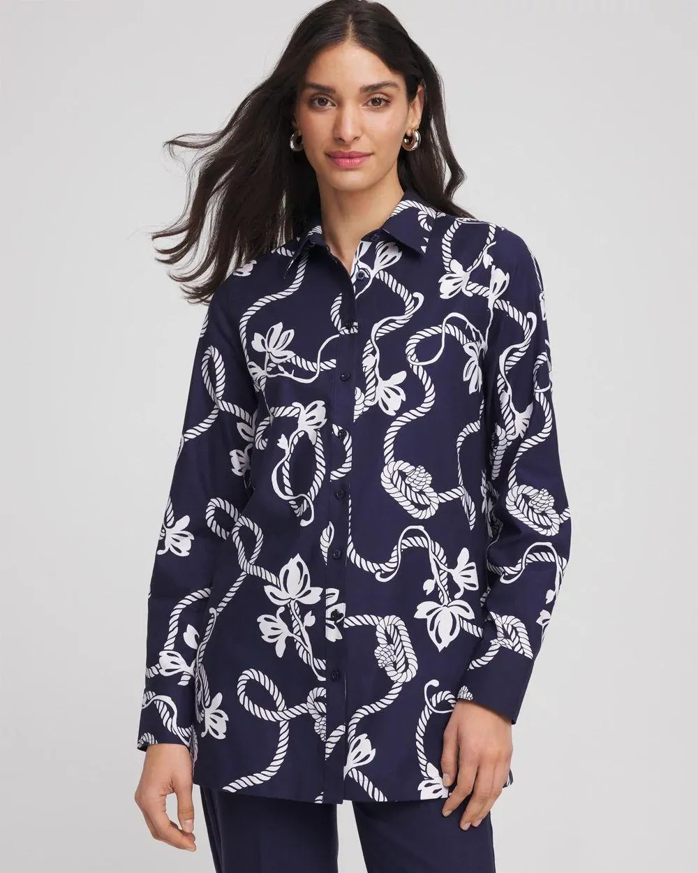 No Iron ™ Rope Print Tunic