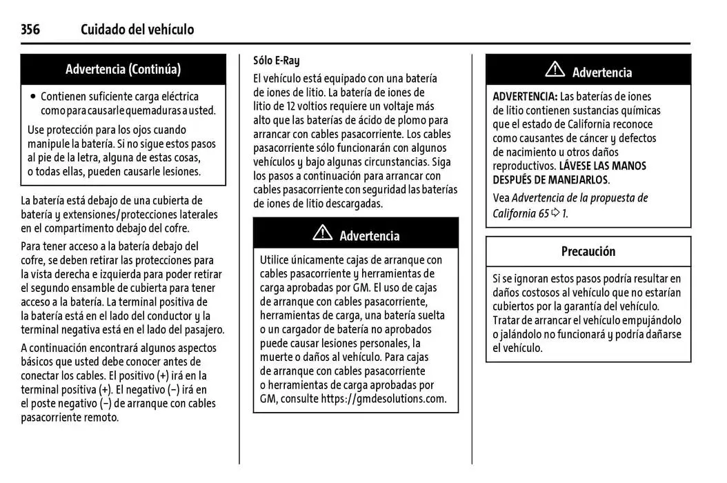 Catálogo de Chevrolet Corvette Stingray Manual del propietario 22 de enero al 31 de diciembre 2025 - Pagina 357
