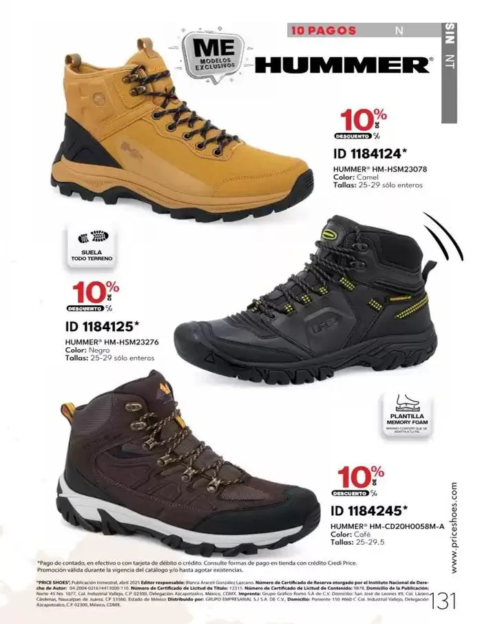 Catálogo de 10 PAGOS SIN INT | CALZADO | PV | 2025 | 1E 1 de abril al 30 de septiembre 2025 - Pagina 131