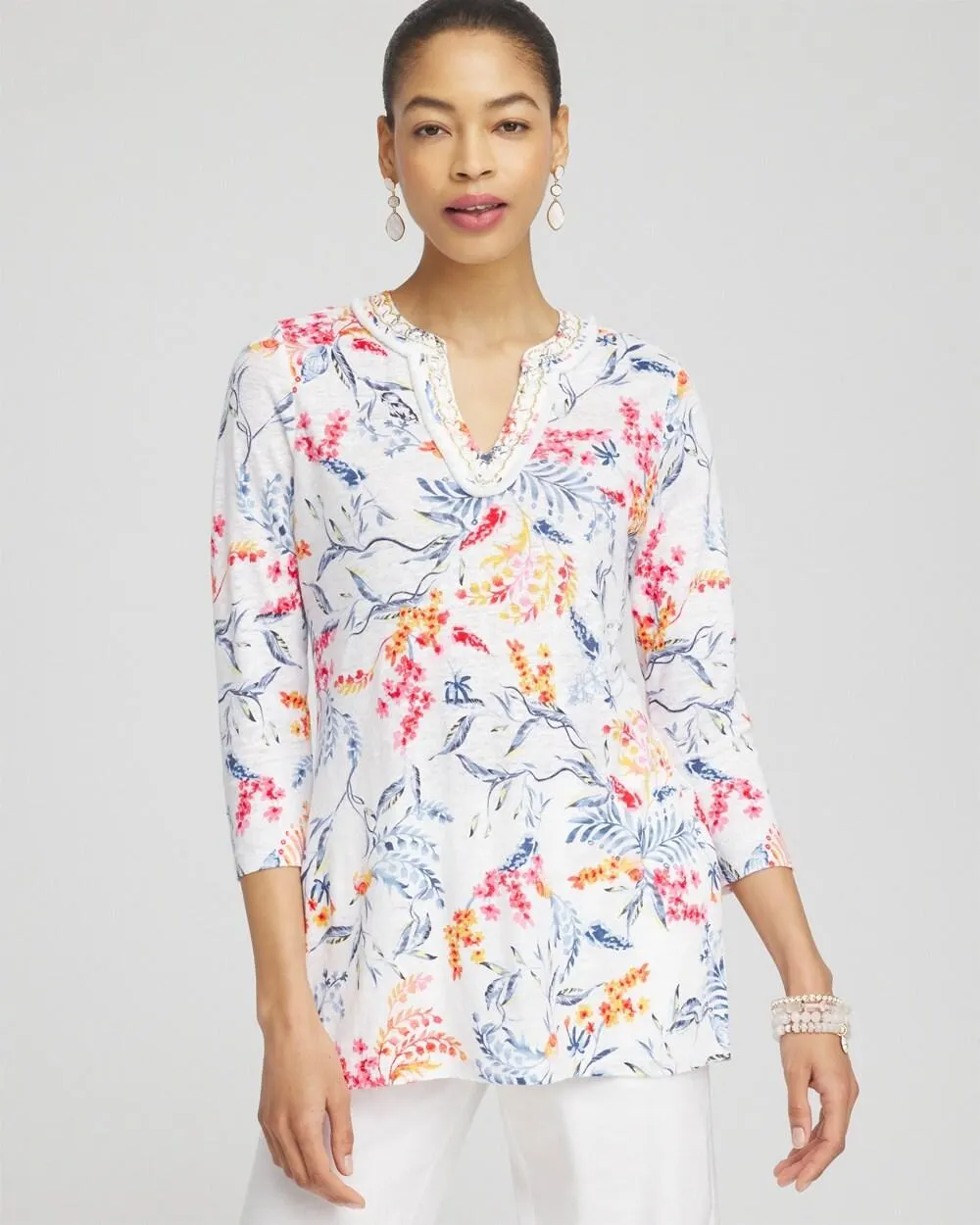 Linen Nautical Embellished Tunic