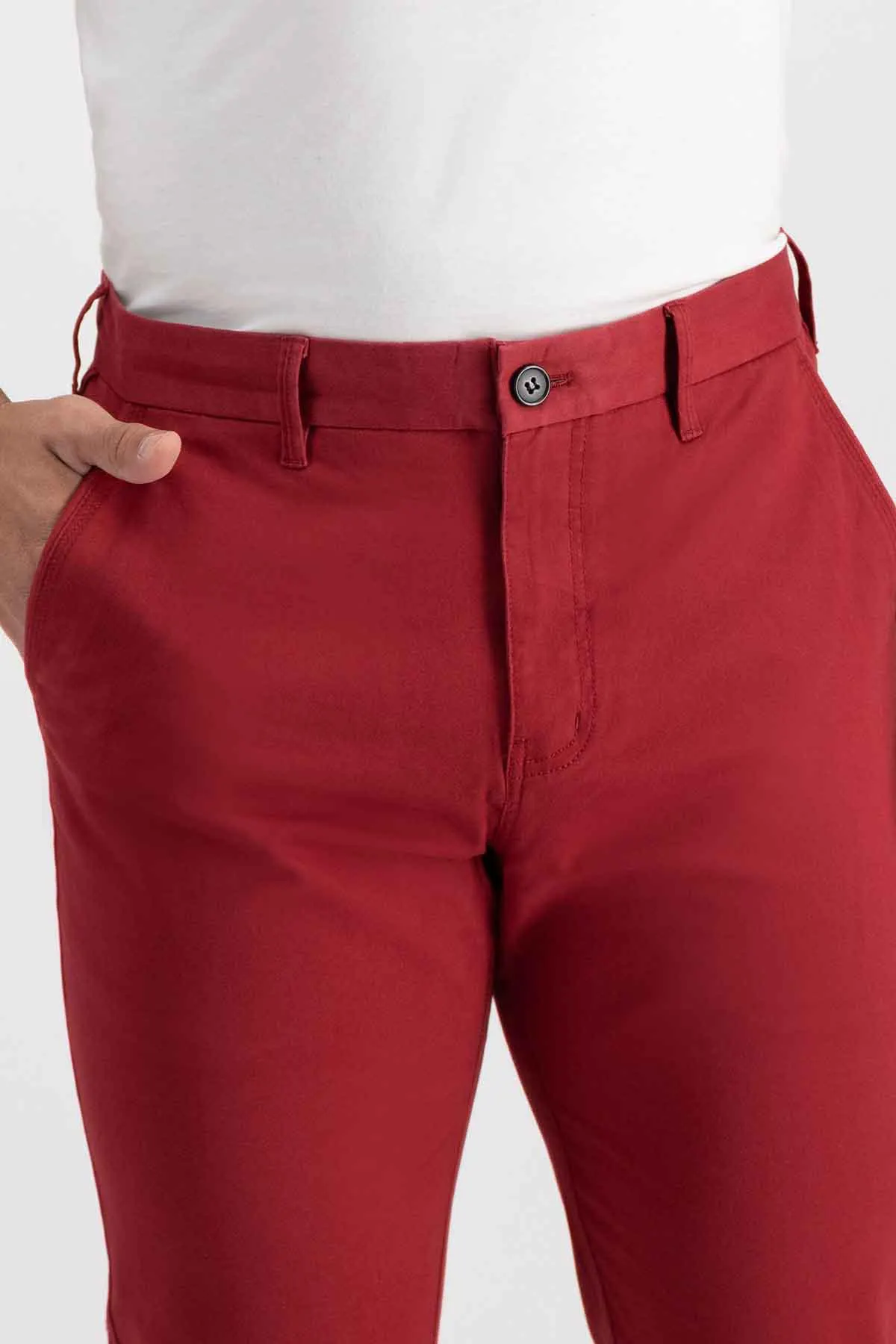 Pantalón Chino Roberts Rojo Regular Fit