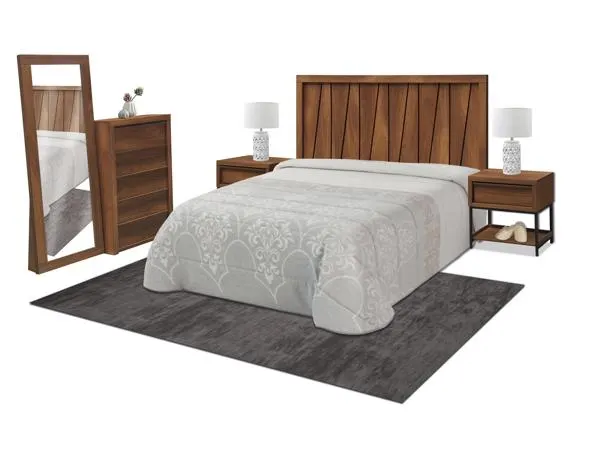 Recamara Victoria King Size Parota