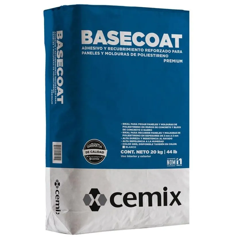 Adhesivo y Recubrimiento Reforzado Basecoat Premium Cemix - 20kg