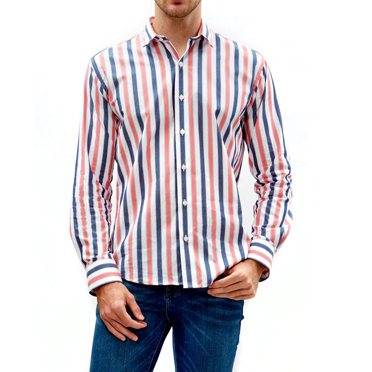 Camisa Manga Larga | Rosa | Slim-Fit
