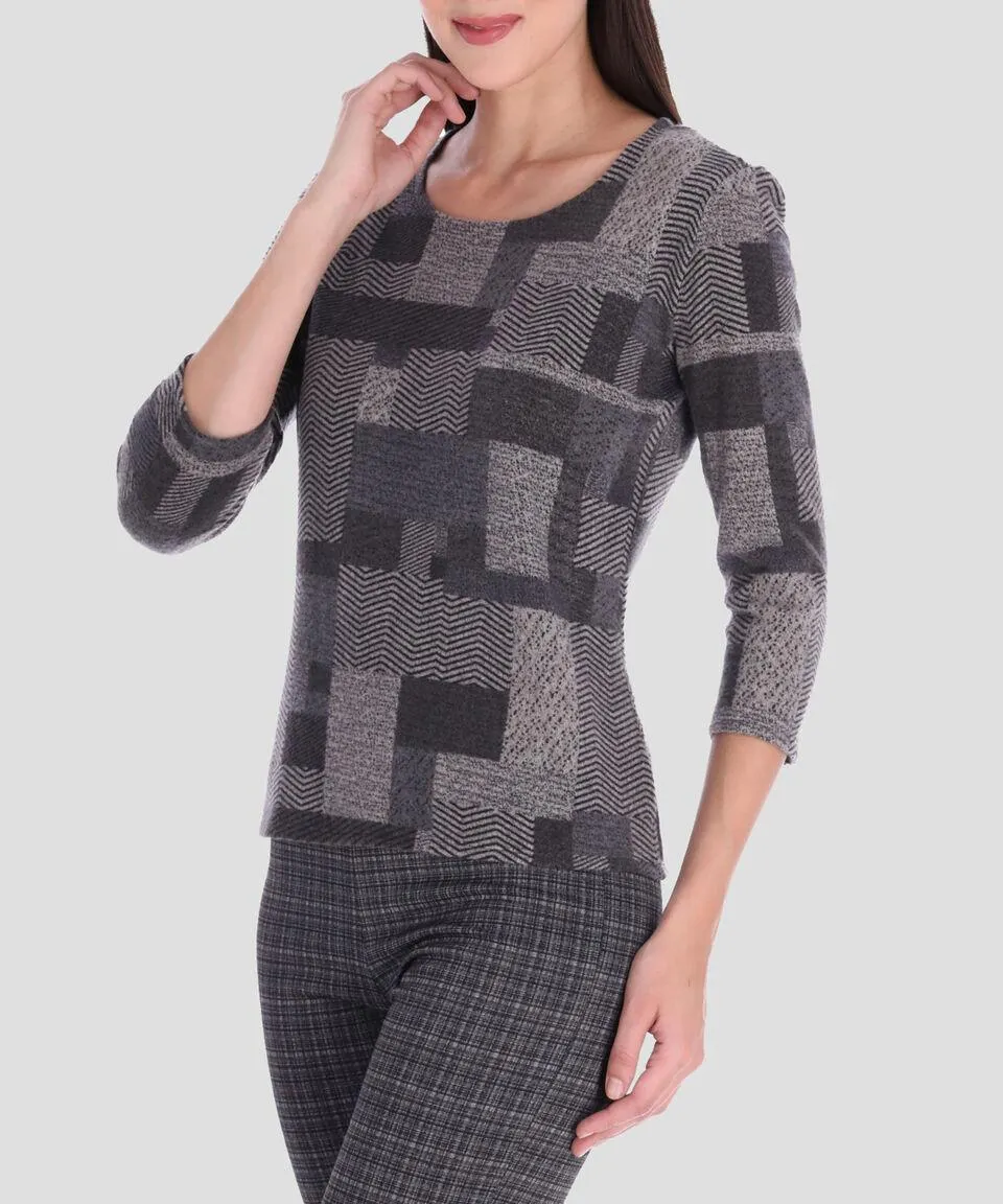 Blusa fantasía manga 3,4 Petite Mujer