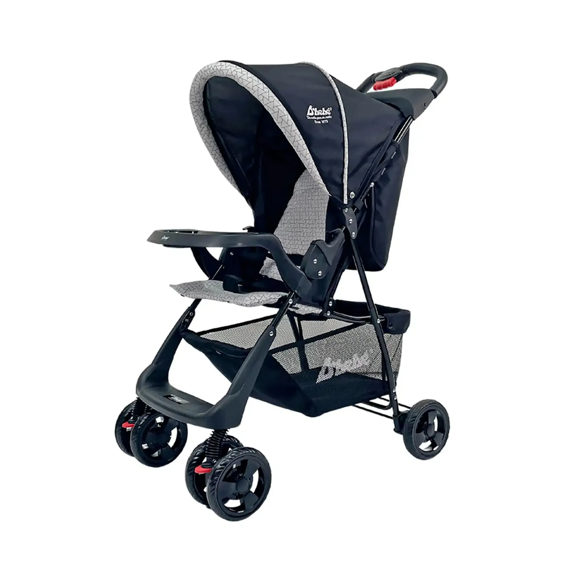 Carriola D´bebé reclinable con repisas Citi Negra