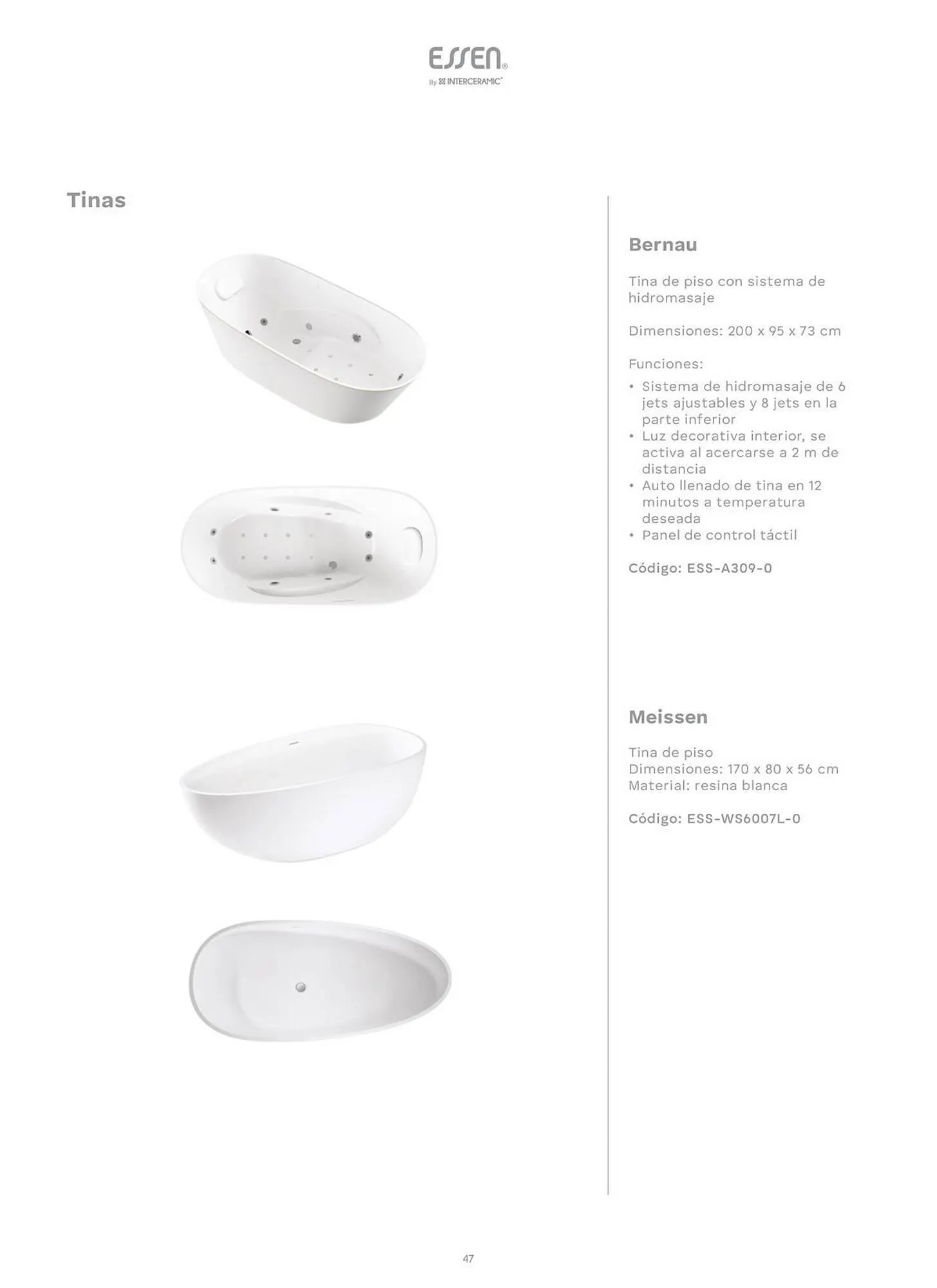Catálogo de Catálogo Interceramic 3 de octubre al 3 de octubre 2026 - Pagina 47