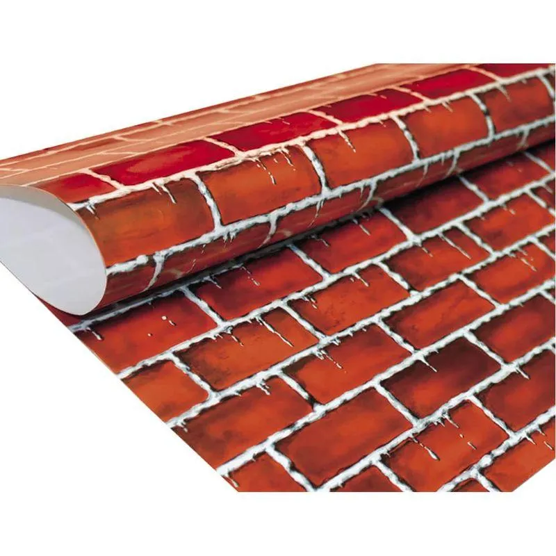 Papel Fantasía Couché de 50 x 70 cm Ladrillo Grande con 10 Hojas Galas