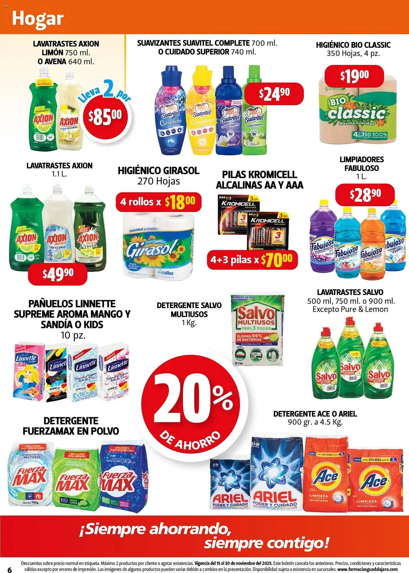 Catálogo de Folleto Farmacias Guadalajara 15 de noviembre al 30 de noviembre 2025 - Pagina 6