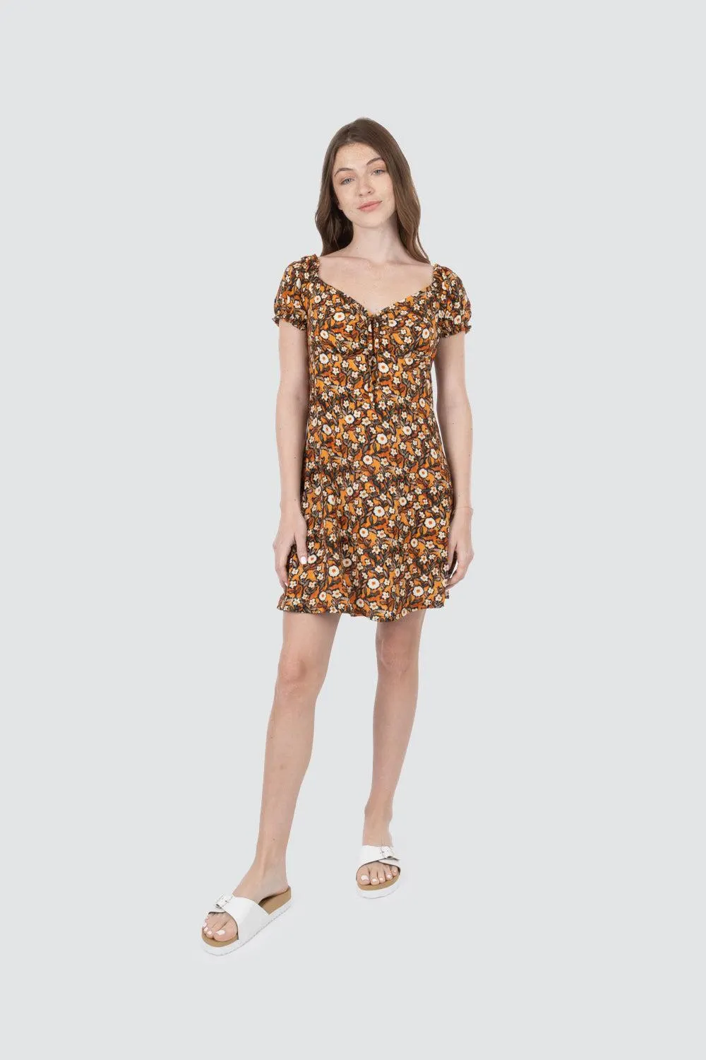 Vestido de flores multicolor