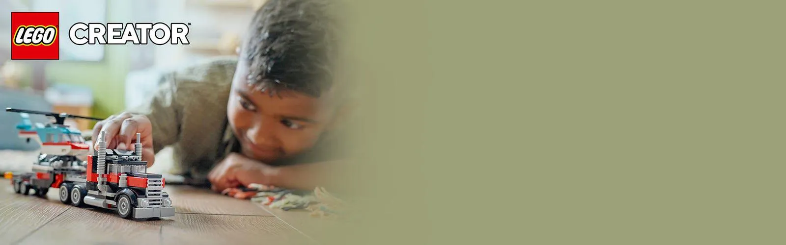 Camión Plataforma con Helicóptero