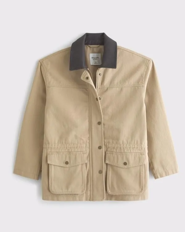 Cinched Waist Workwear Jacket