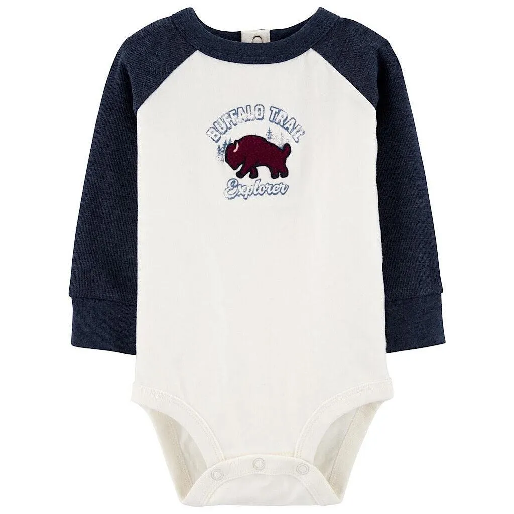 Pañalero Oshkosh manga larga buffalo niño