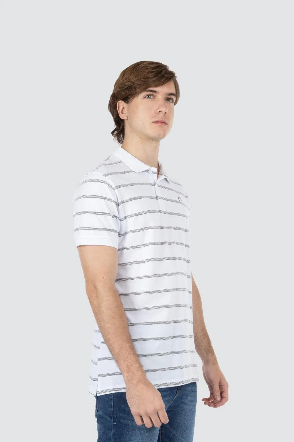 Polo rayada blanca