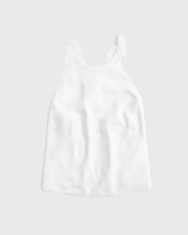 Linen-Blend Open-Back Set Top