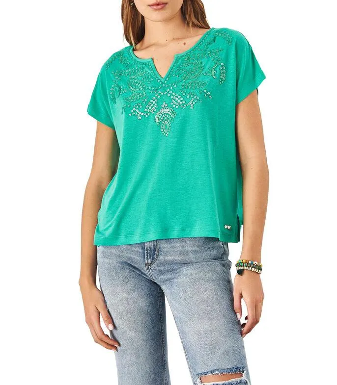 Playera de manga corta Mujer