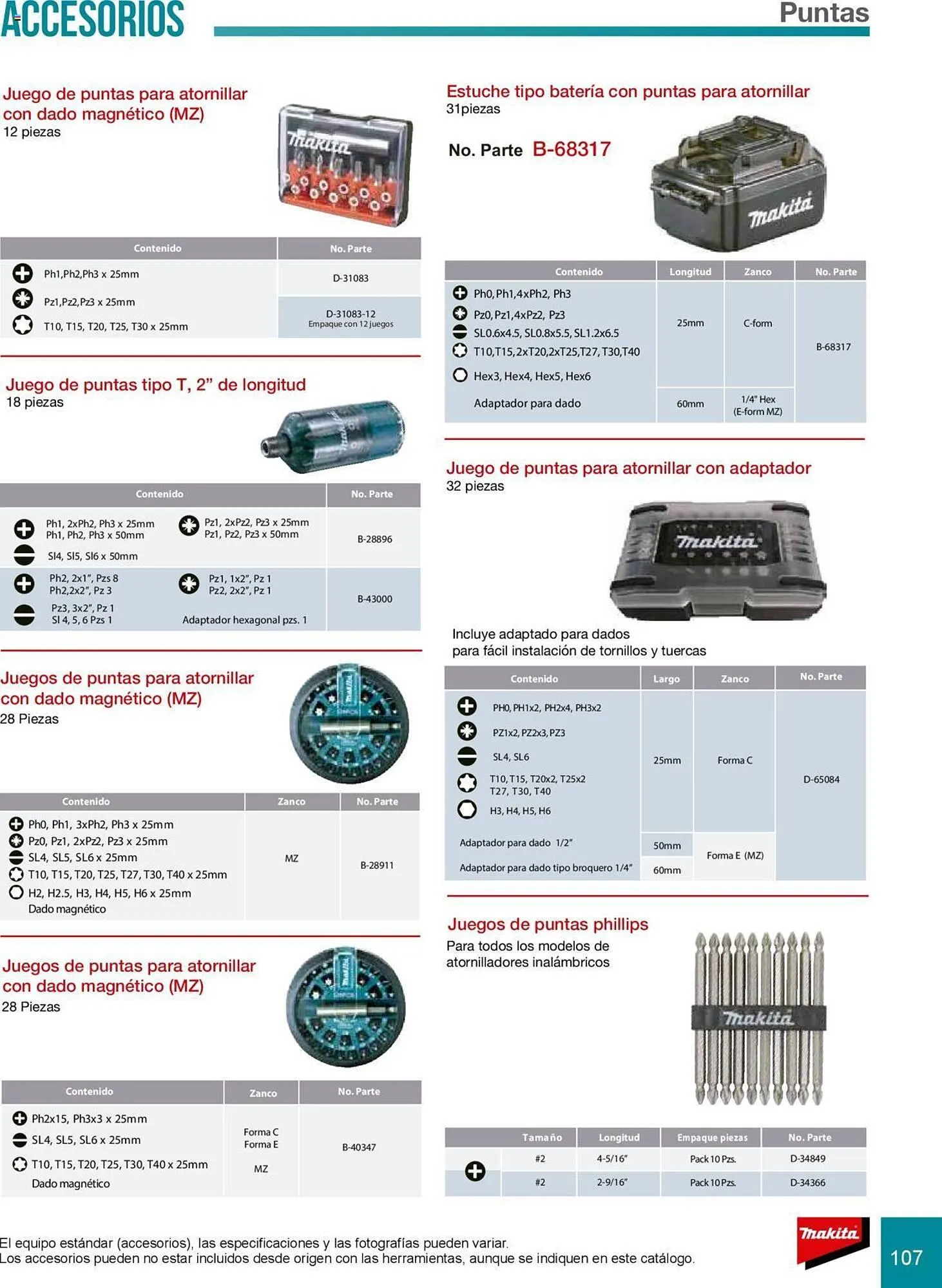 Catálogo de Catálogo Makita 8 de julio al 31 de diciembre 2025 - Pagina 107