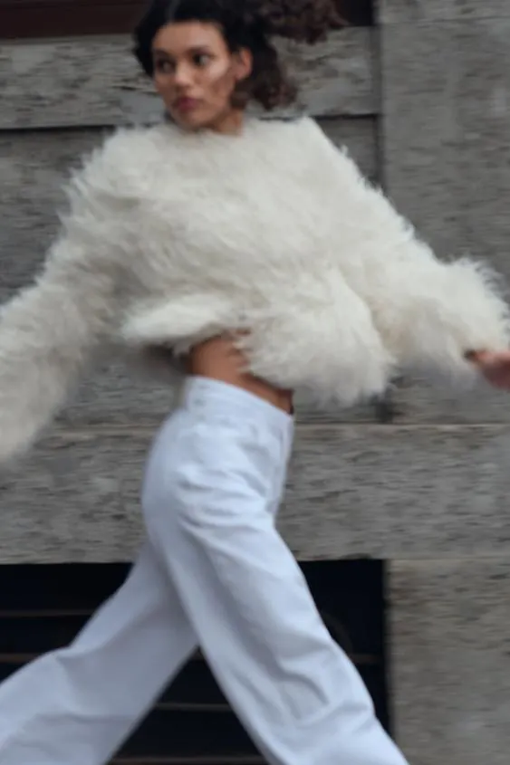 CHAMARRA FLECOS HILO METALIZADO