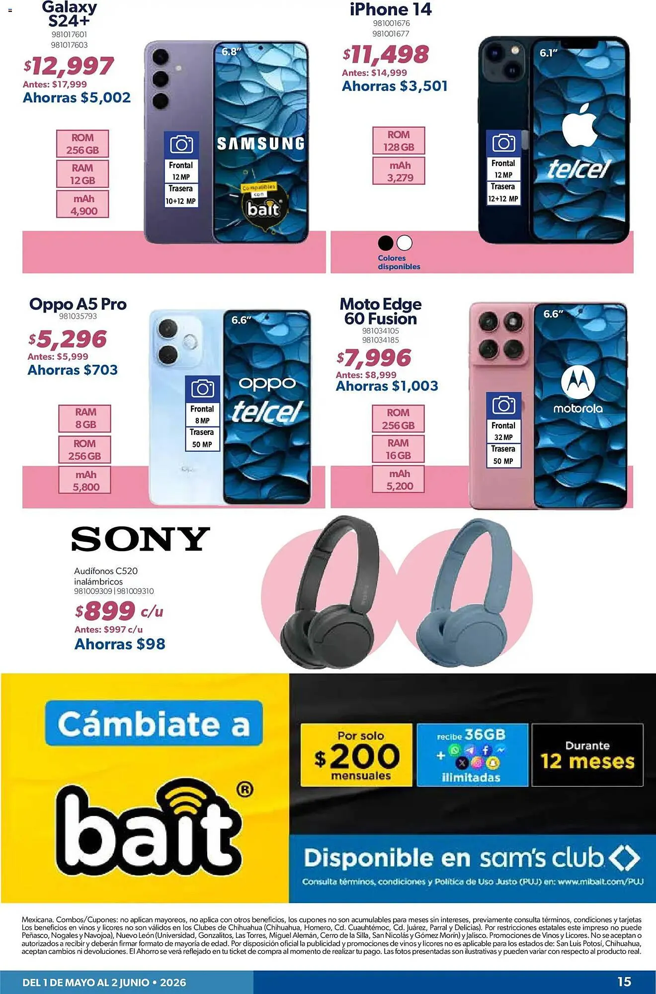Catálogo de Catálogo Sam's Club 1 de mayo al 3 de junio 2026 - Pagina 15