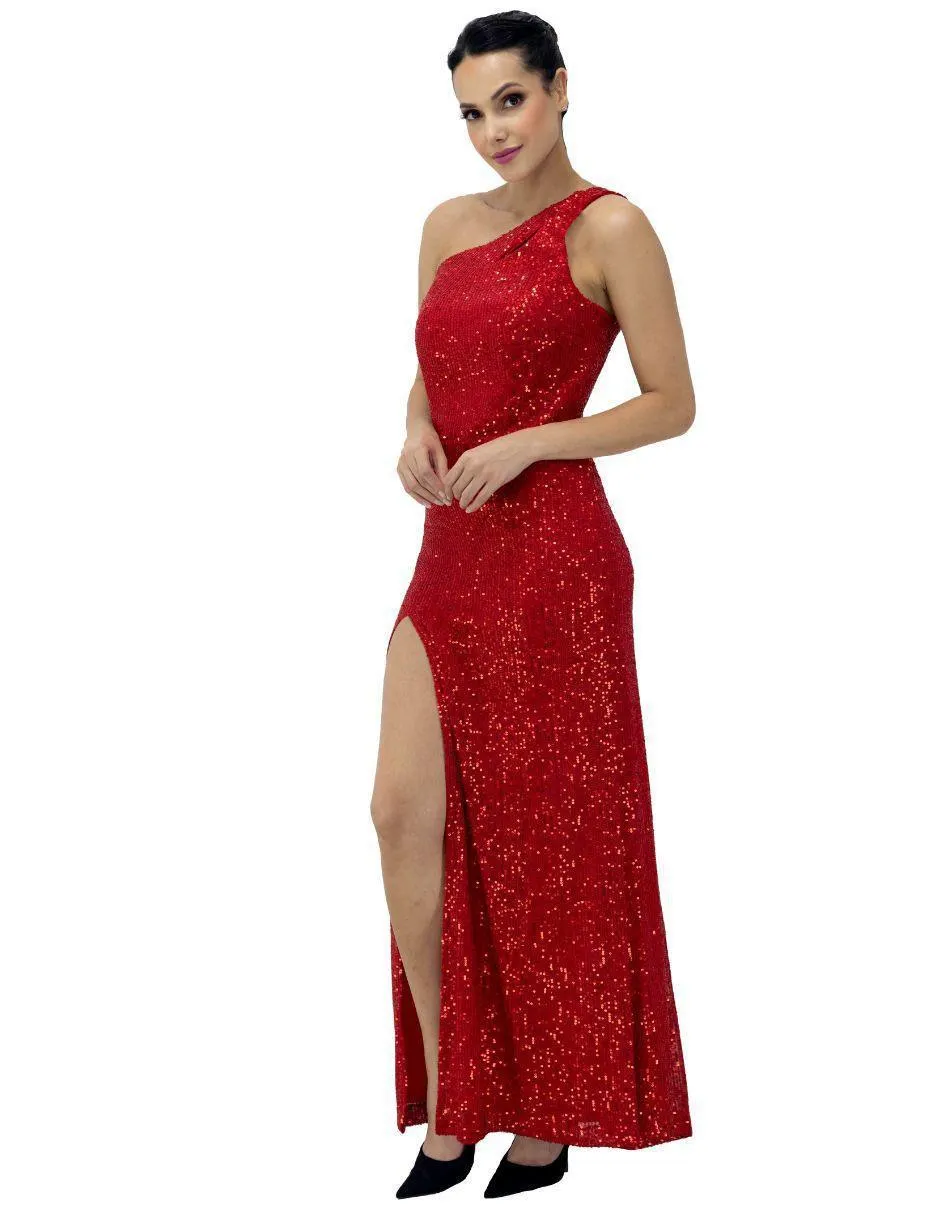 Vestido maxi de fiesta La Difference escote medio