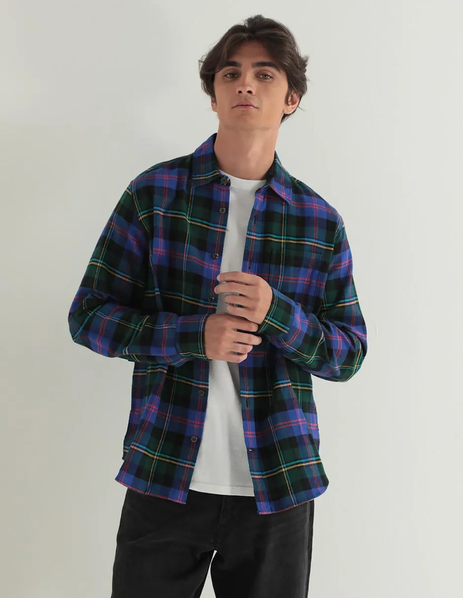 Sobrecamisa casual manga larga para hombre