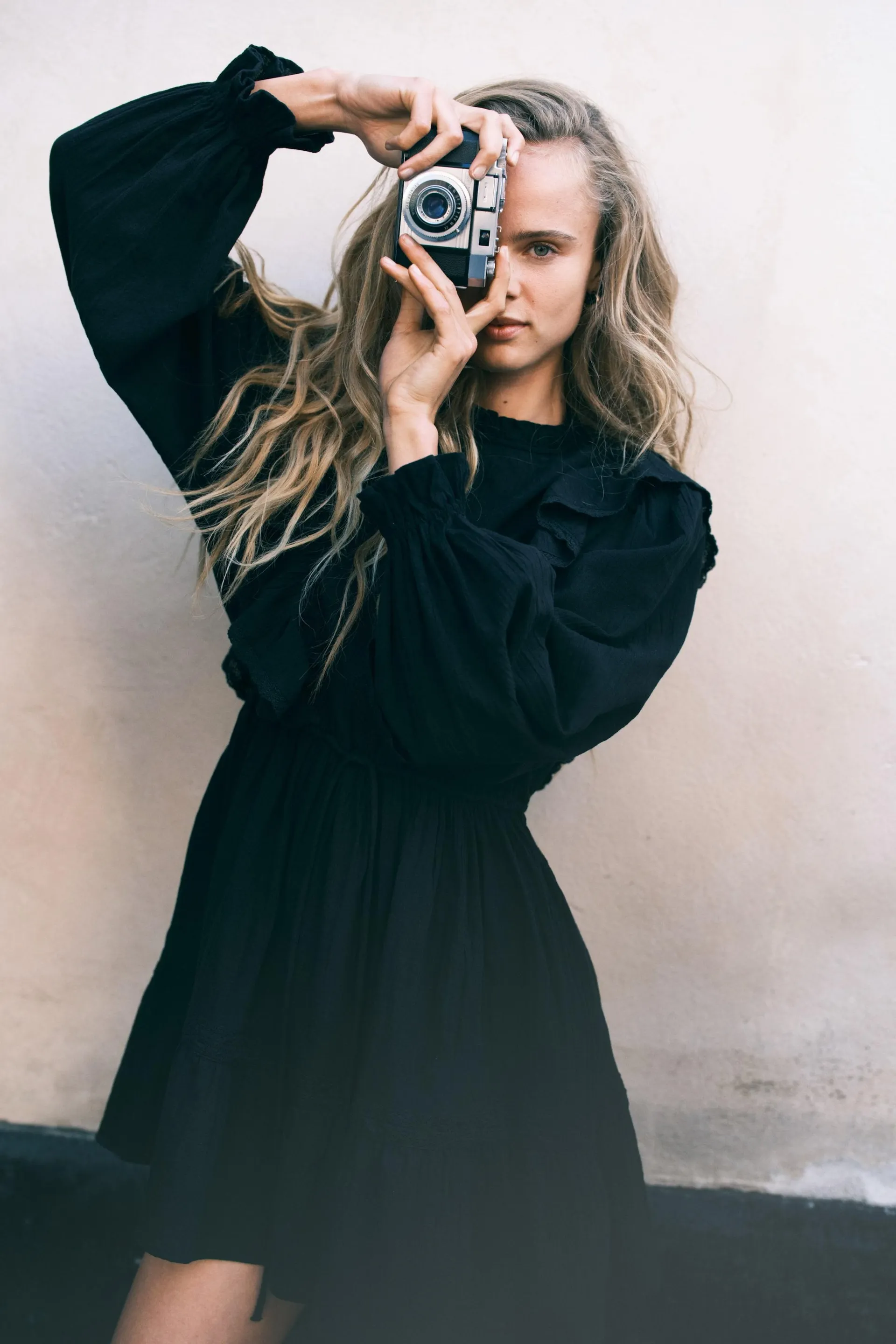 Vestido en mezcla de lino