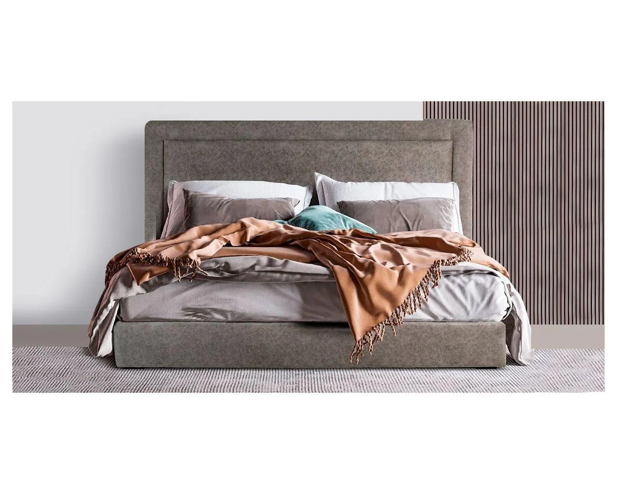 Cama King Size Elif Silver