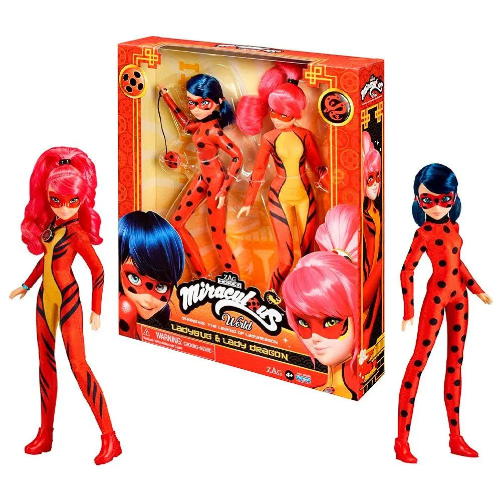 Set de Muñecas para Niña Ladybug Equipo Shangai Bandai 88134