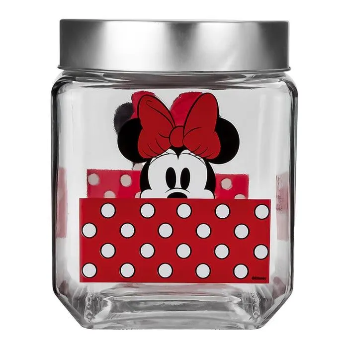 Frasco cuadrado de vidrio Minnie Mouse 1.25 L 2415-3728 Fun Kids