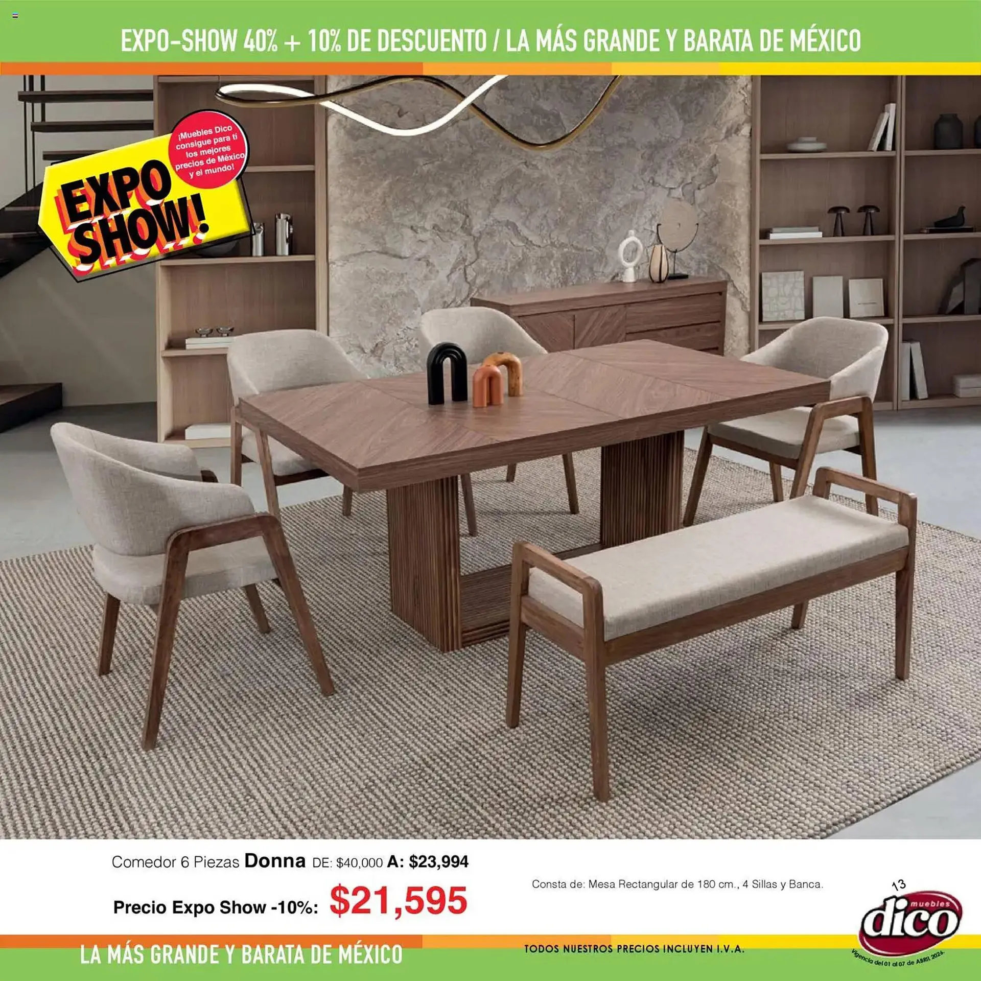 Catálogo de Catálogo Muebles Dico 1 de abril al 7 de abril 2026 - Pagina 13