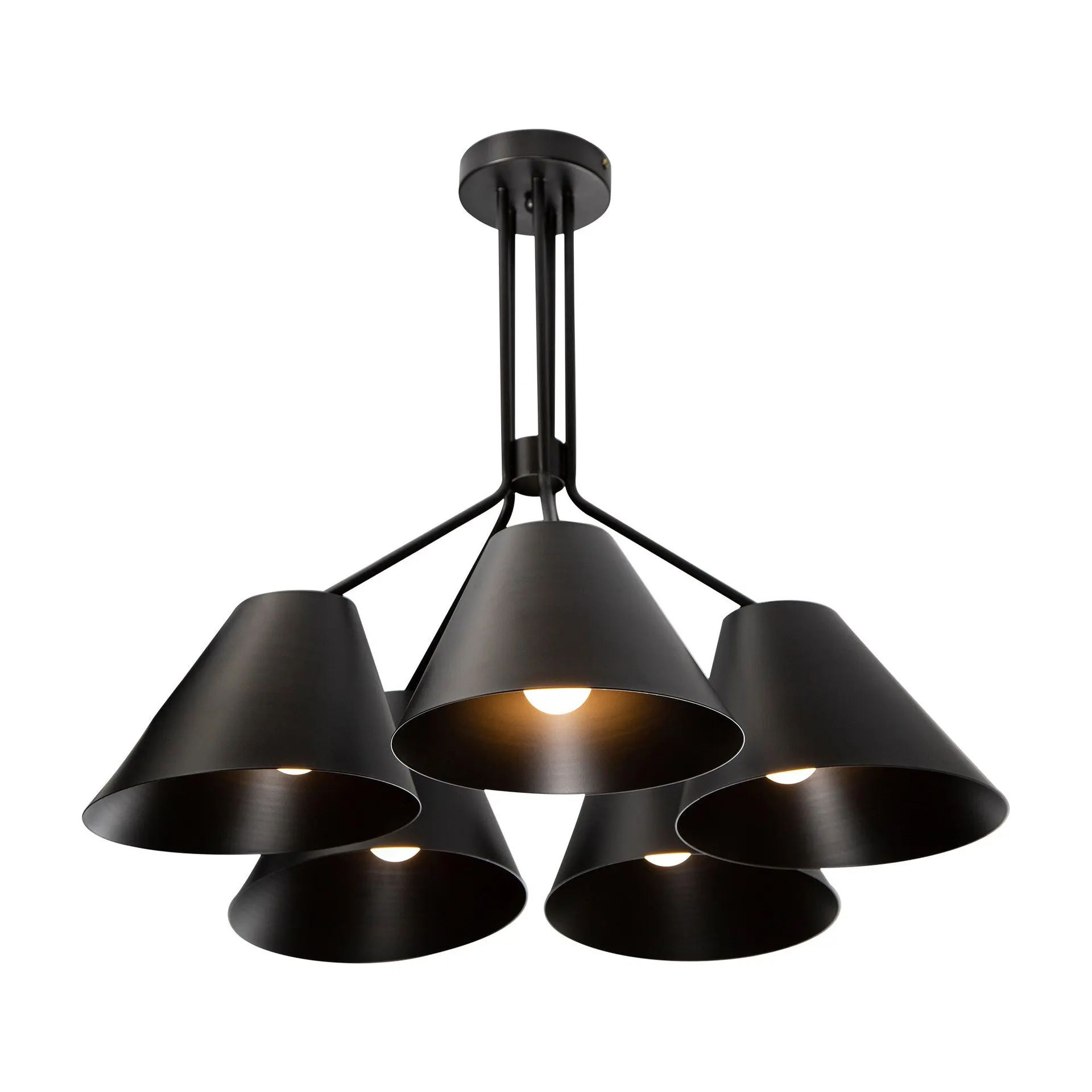 Lámpara Colgante Dark Decor Negro E27 60w 5 Luces