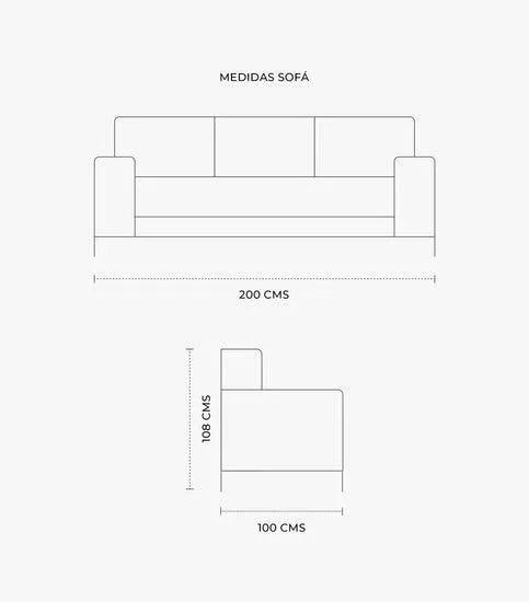 Sofá y Love Reclinable Lubeck en Tela Color Café