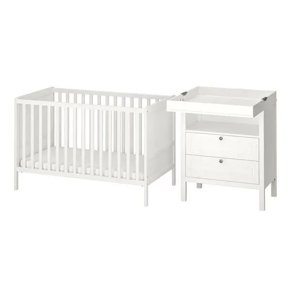 Juego de muebles para niño, 2pzs, blanco,
