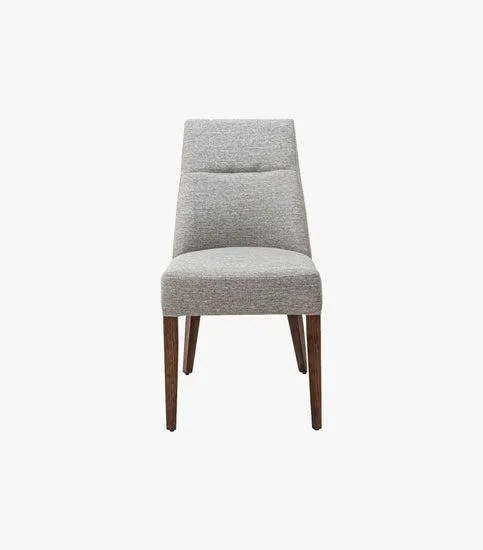 Silla Harlow De Madera Acabado Nogal De Tela Color Gris