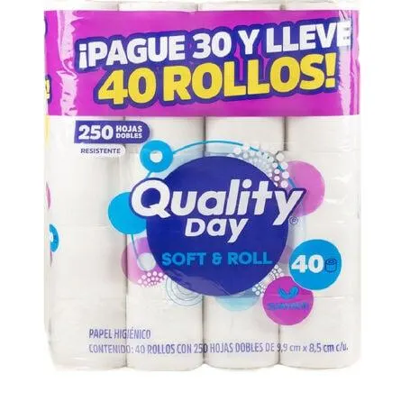 Papel higiénico Quality Day Soft & Roll 40 Rollos