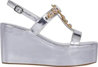 sandalia plataforma con pedrería