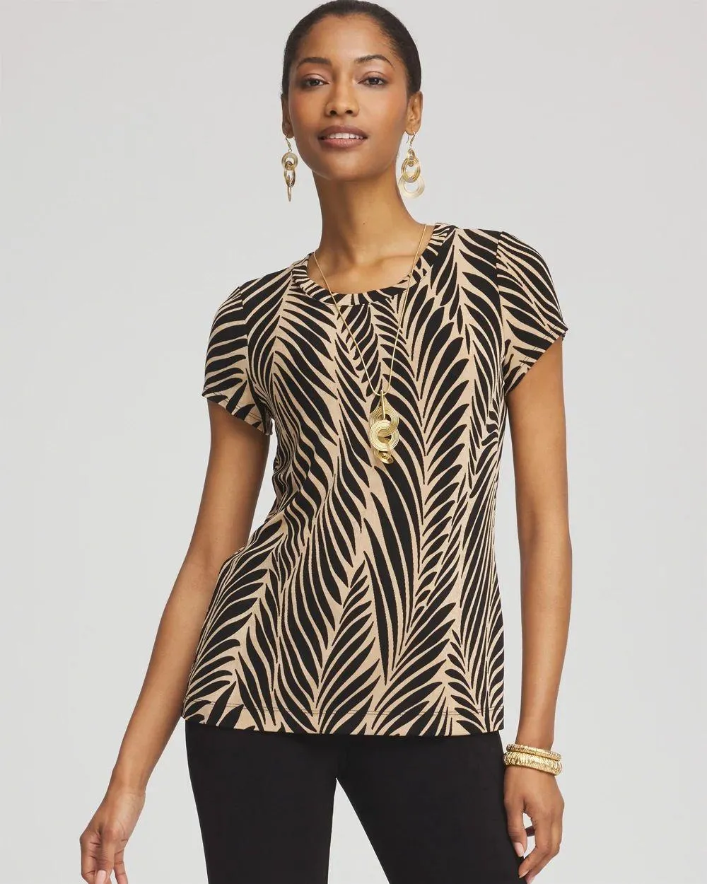 Travelers ™ Palm-Frond-Motif Top