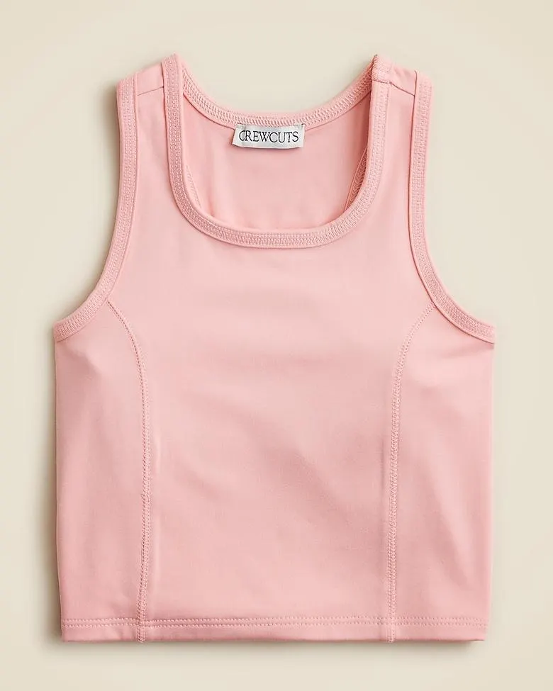 Girls' seamed tank top in performance jersey