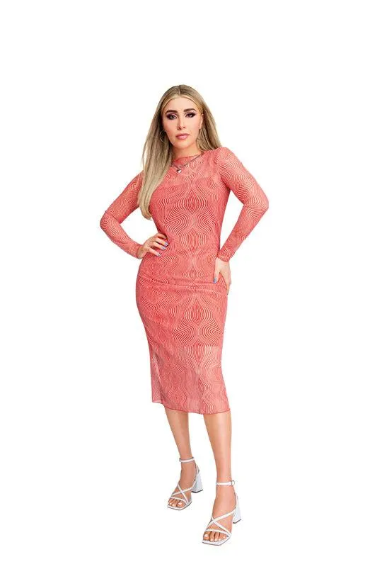 Vestido multicolor con estampado 21220