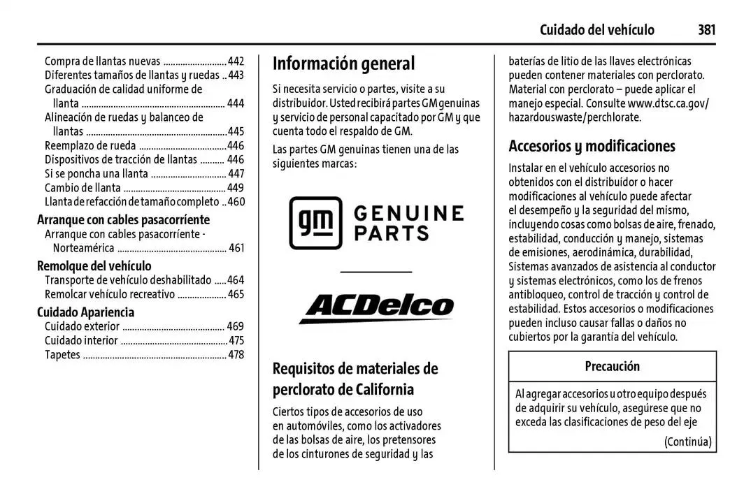 Catálogo de Cheyenne 2025 Manual del propietario 22 de enero al 31 de diciembre 2025 - Pagina 382