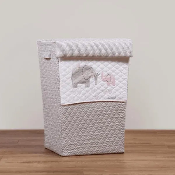 Cesto Grande Elefante Rosa