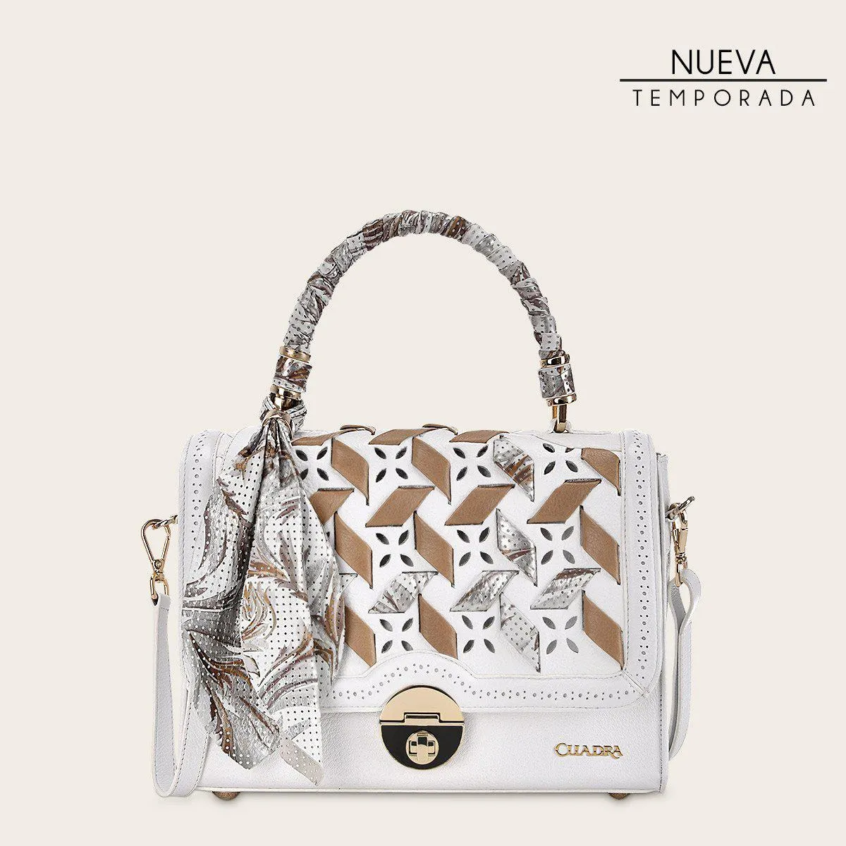 Bolso de mano en piel genuina..