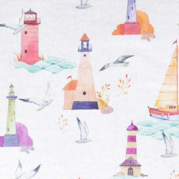 Digital loneta infantil-marino