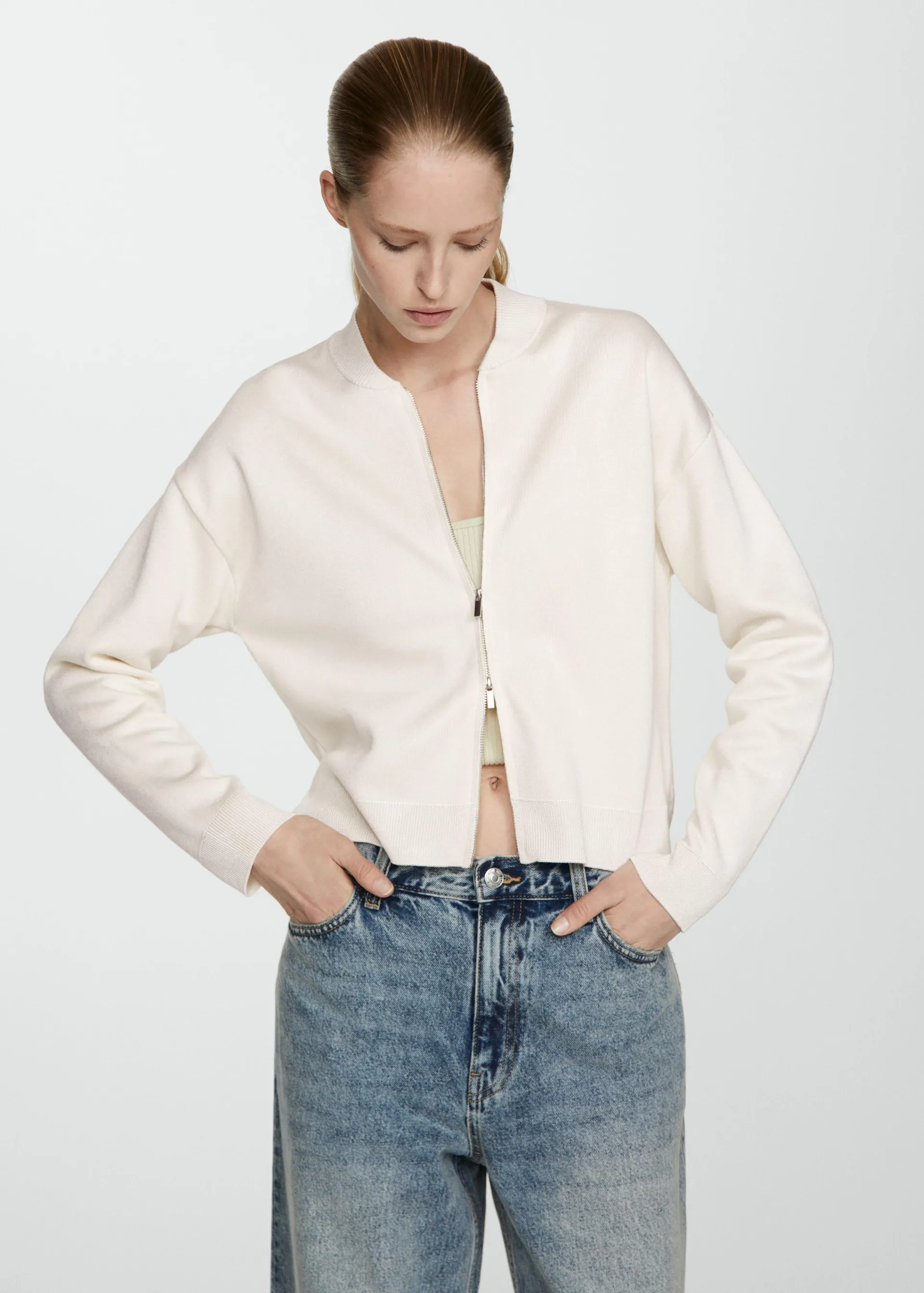 Cárdigan punto cremallera