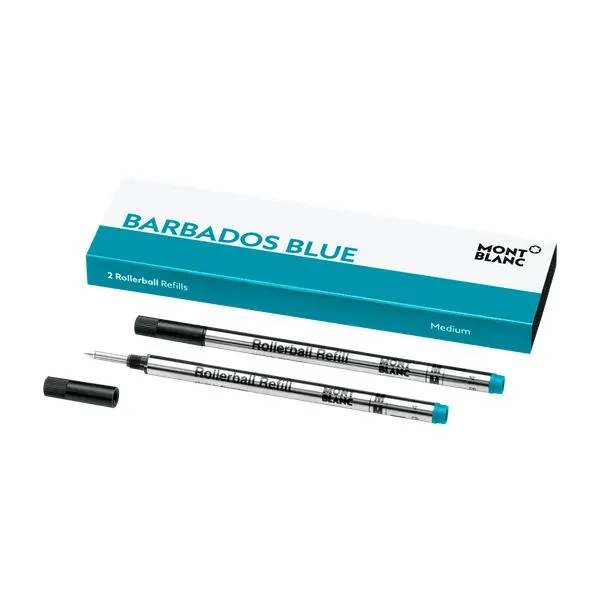 2 repuestos para rollerball Barbados Blue (M)